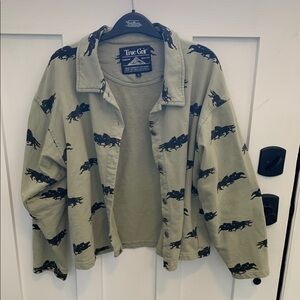 True Grit Olive and Black Horse Print Jacket